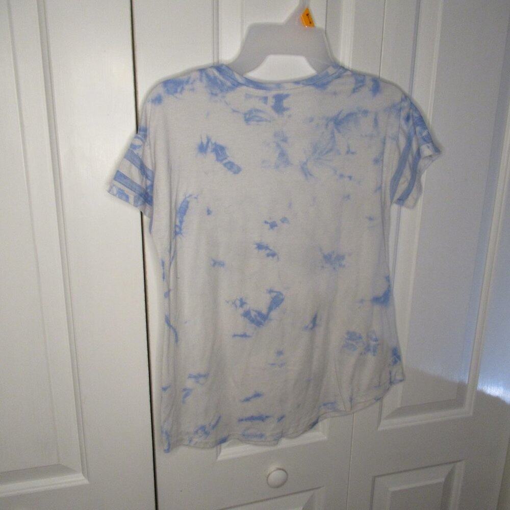 Freeze Vibes cloud bleached blue crew neck shirt - Picture 3 of 3